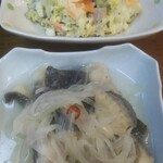 浜名ッ子 - おばんざいから鰻南蛮漬けとポテトサラダ。