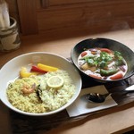 スプーンソング - 【2019年10月17日(木)】ブリのタミルスパイスとレモンライス＆ベジプラオプレート