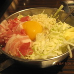 お好み焼き・一銭洋食 福○ - お好み焼き豚玉