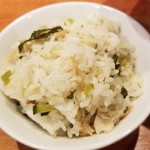 麺屋 六感堂 - 縞ホッケと野沢菜のまぜご飯
