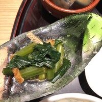 焼きふぐ 優ふく 北新地店 - 小松菜とお揚げさんの炊いたん♫