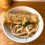 西端手打 上戸うどん - かけ（小）＆白天