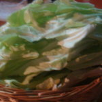 炭焼の串 クマノ きむら - キャベツ(照明が暗かったので以後写真もピント合いきってません・・・)