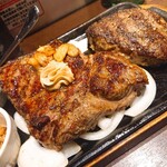 いきなりステーキ - トップリブステーキ(300g)＋TPビーフハンバーグ