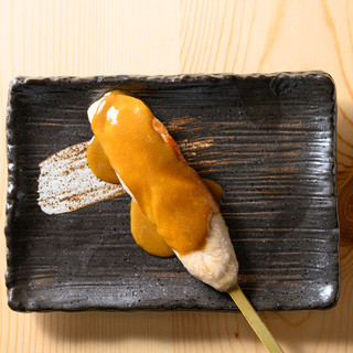 ジューシーなシギ（ささみ）はわさび醤油でさっぱりといただく◎