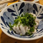 天史朗鮨 - 真タラの白子　塩と葱で頂きます