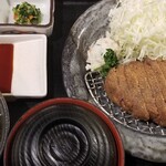 牛かつ もと村 - 牛かつ定食、明太子抜き