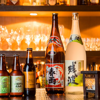 オリオン生ビール、泡盛、果実酒、ワイン等豊富なラインナップ