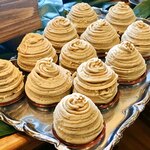 隠れ家ダイニング ソラマ - 和栗のモンブラン＠マカロンボトム、シャンティ、マロンペースト