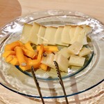 隠れ家ダイニング ソラマ - 途中からサービスされたチーズ3種。チェダー、エダムなど？