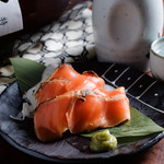 fatty salmon sashimi