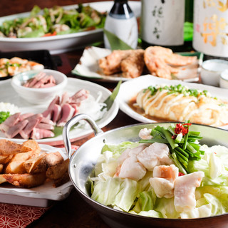 We offer a variety of menus, including fatty and plump Motsu-nabe (Offal hotpot)!