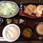 とんかつ 濵かつ - 浜勝ランチ825円(白ご飯、白味噌)