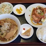 福亭 - 油淋鶏＋醤油ラーメン／ランチ