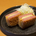 酒ワイン食堂 今日どう？ - さくさくハムカツ