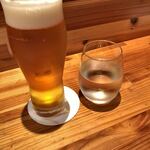 焼鳥 うの - 生ビールと黒龍純米吟醸