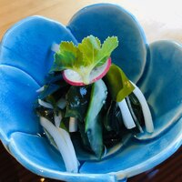 日本料理 山里 - 旬野菜の若布酢