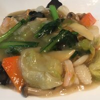 中国料理 大湖苑  - 海鮮餡かけ焼きそば (*´ω`*)