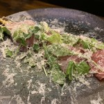 MILLE FIORI - ホワイトアスパラのグリル 生ハム添え（￥1200）