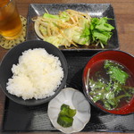 Okonomiyaki Teppan Dainingu Maruhi - 特製塩だれの肉野菜ランチ