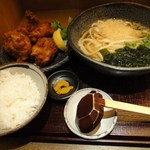 うどん日和 - からあげ定食800円