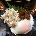 食彩厨房 甚兵衛 - 松葉ガニ温玉乗せ