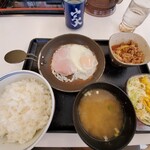 吉野家 - ハムエッグ牛小鉢定食