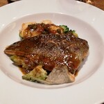 鉄板焼き Oribe - 白子とイサキ