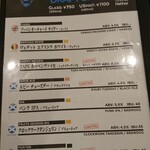 Hathor - ビアメニュー１