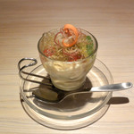 味勧屋 - 生湯葉と焼きナスのじゅんさいジュレかけ