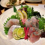 産直青魚専門 恵比寿 御厨 - 産直鮮魚 3種盛り