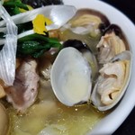 塩そば専門店 桑ばら - 地鶏タタキとアサリの塩そば