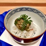 肉屋 田中 - 松葉蟹の炭火焼き 蟹味噌