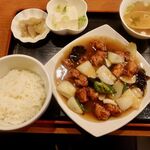 燕京飯店 - 酢豚定食　1200円