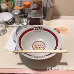 すわき後楽中華そば - 今日も残飯0運動に貢献出来ました (^_^)v