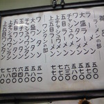 福寿 - メニュー