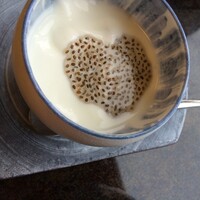 生簀割烹　海幸 - チアシードソースのヨーグルト