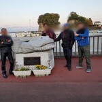 民宿 鈴せい - 鮟鱇と記念撮影