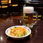 ナマステ - 【ディナーセットB@1,410円】ミニサラダ＆生ビール