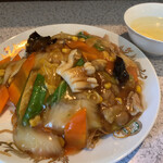 まんみ - 汁錦炒麺と玉子スープ