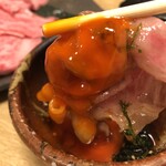 焼肉たまき - 白トリュフ香る蘭王卵がけ御飯
