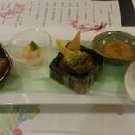 旬越料理 妙高 - 季節の前菜五種盛り