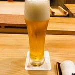 鮨 十兵衛 - 生ビール
