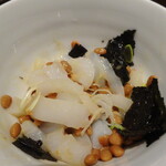 蕎麦ひら井 - スミイカの納豆和え