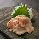 Parboiled mino sashimi