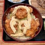 だいこんの葉菜 - チキン南蛮丼セット（ざる蕎麦） ¥970 のチキン南蛮丼