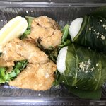 恵比寿鉄板焼 ダイニング はまらいん - 広島菜おむすび&唐揚げ890円