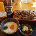 十一丁目茶屋 - とろろそば＆大瓶ビール