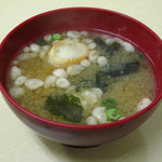 グリル三笠 - チキンカツ定食 \800　の味噌汁