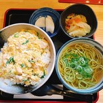 六条新町 招福亭 - 親子丼・茶そばセット